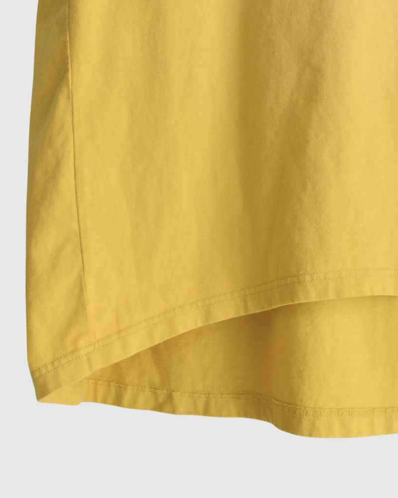 Vintage-style Tyrolean Tape Sleeveless T-shirt in Yellow