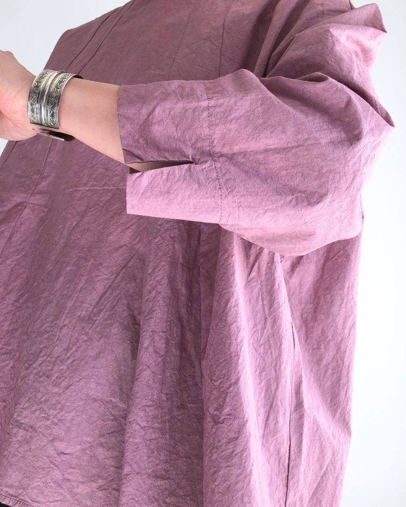 Tucked Blouse in Plum