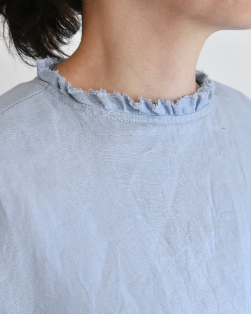 Tiny Frill Blouse in Blue