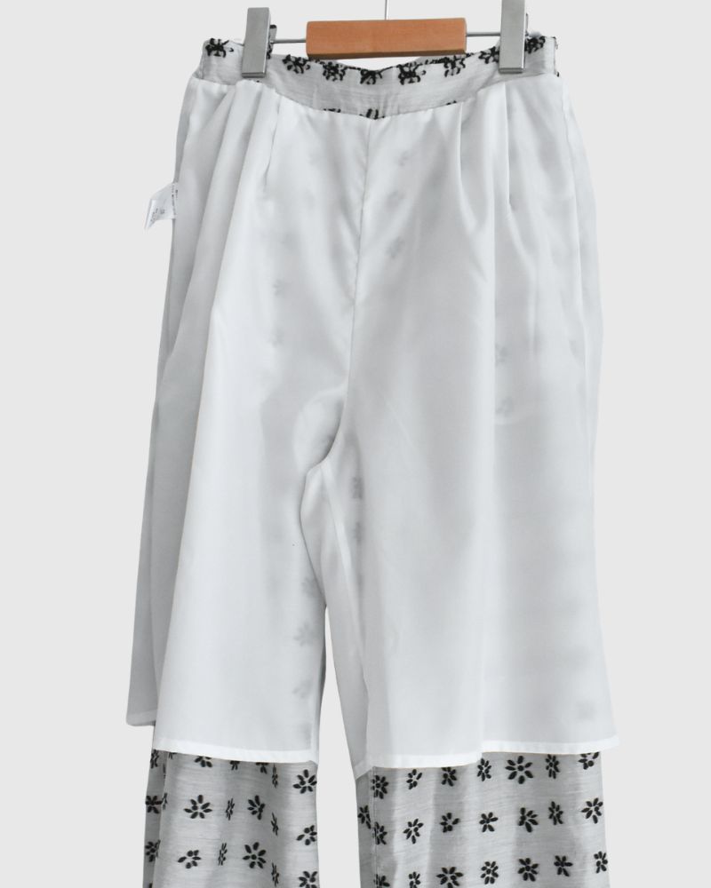 Jacquard Wide Pants in LightGray