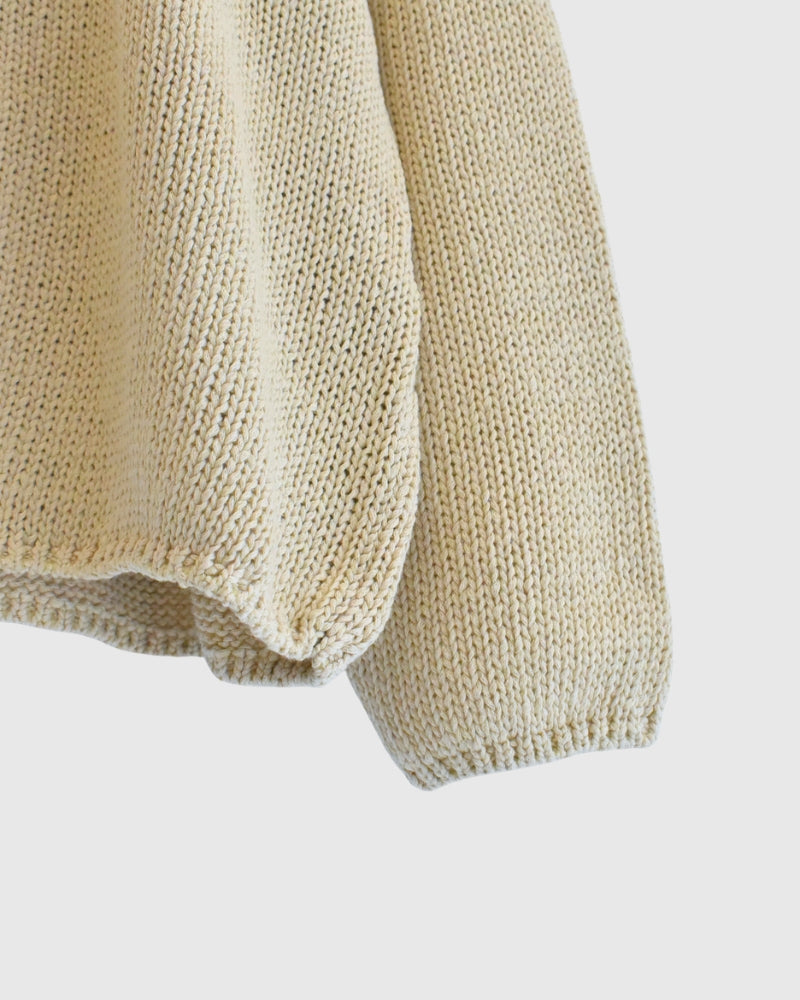 Raglan Pullover Knit in Ivory