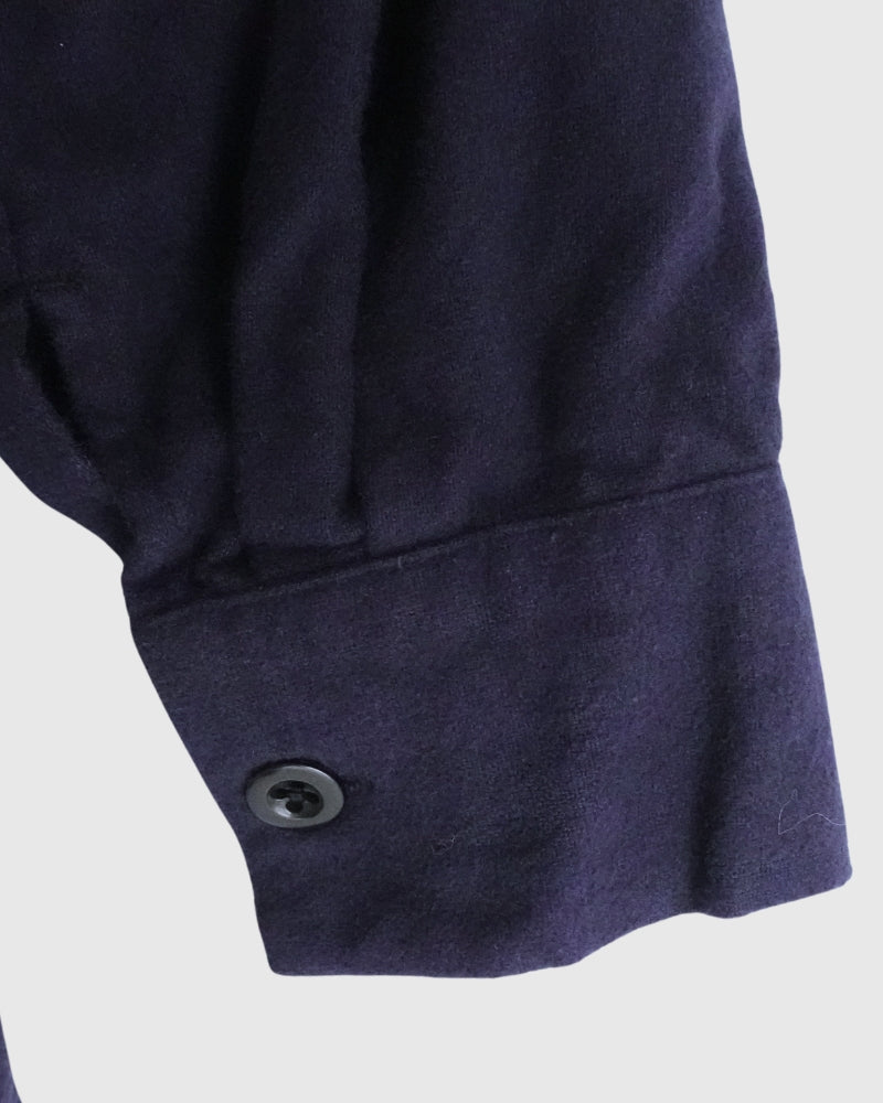 Stand Collar Shirt in Marine