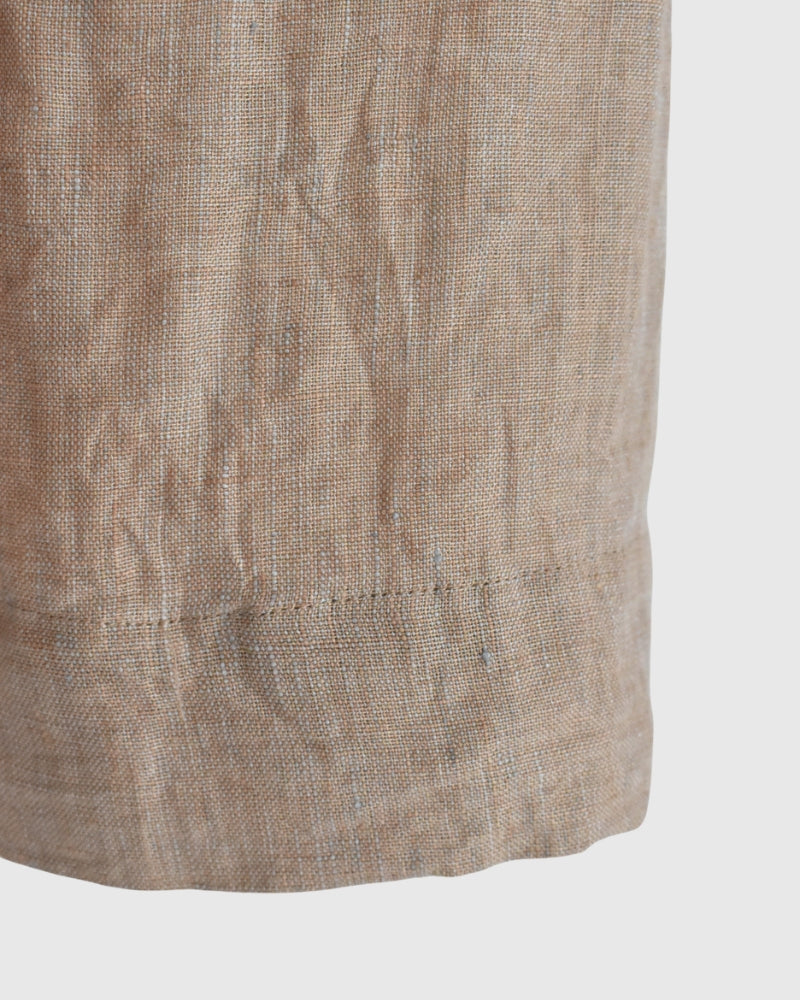 Handwoven 40 Linen Culottes in Beige