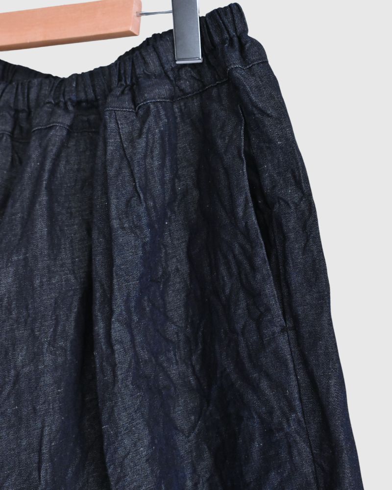 Light denim throw pants in Indigo