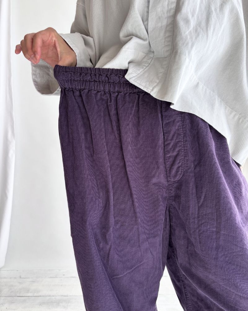 26 WALES CORDUROY OVERDYE EASY PANTS in Purple