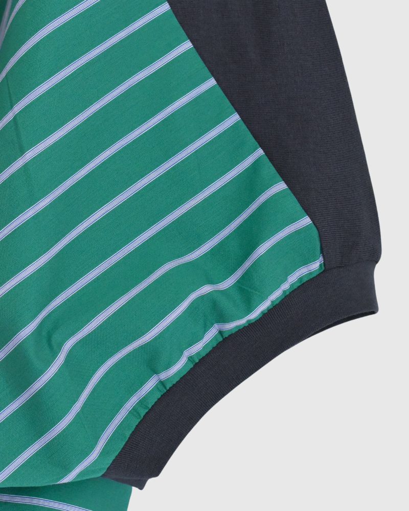 Design combination top 'SALOW' in Navy/Green