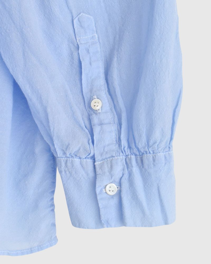 Frill blouse in Blue