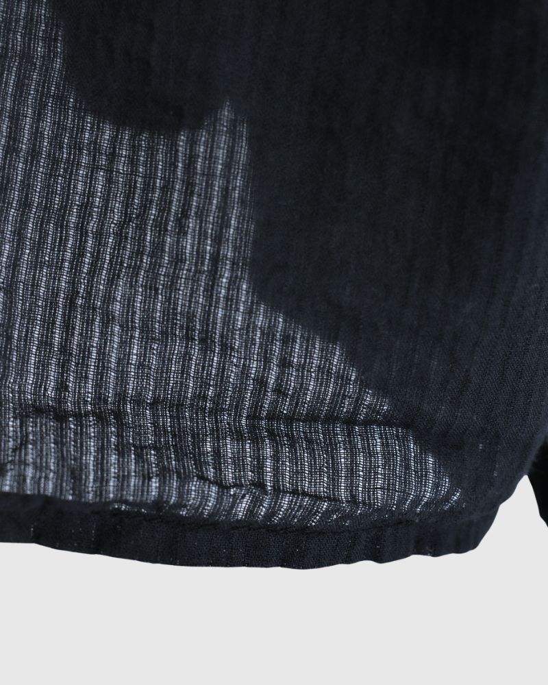 Crew-Neck 3/4 SL Shirt with Mini Pintuck in Marine