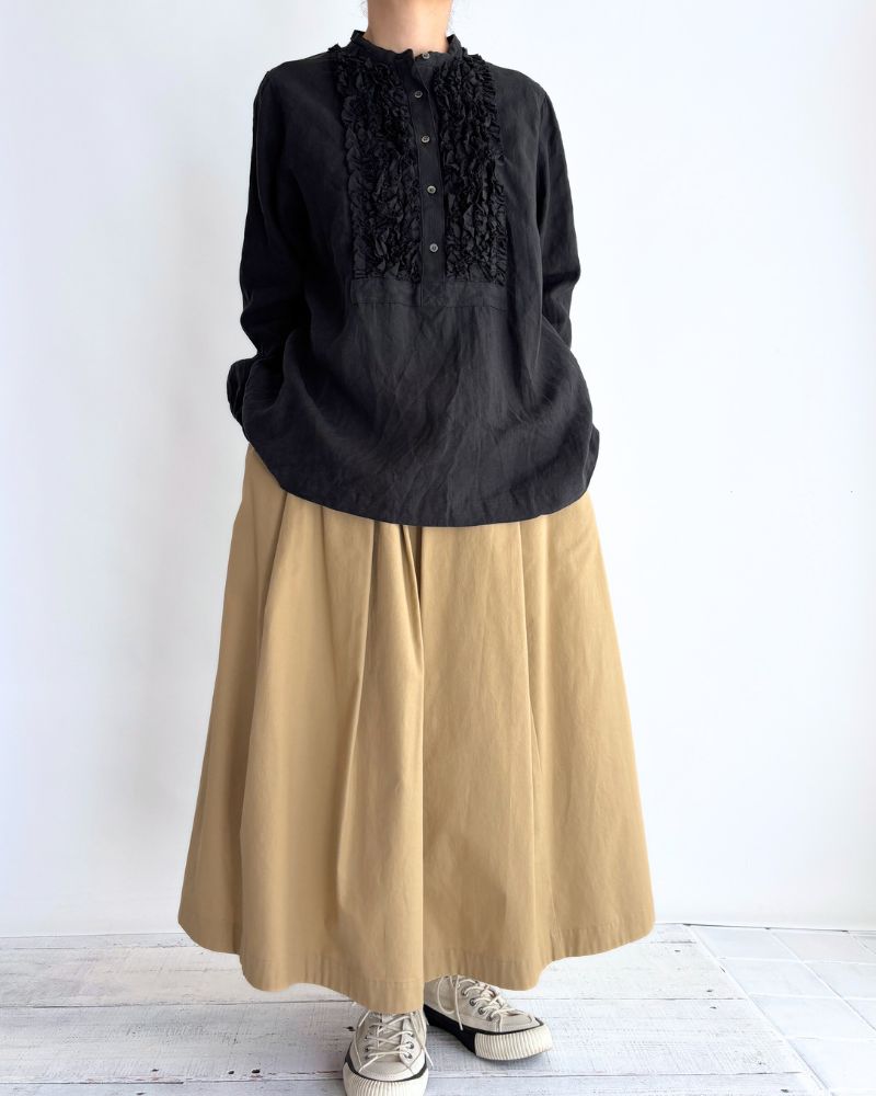 French Linen Shirt in Black