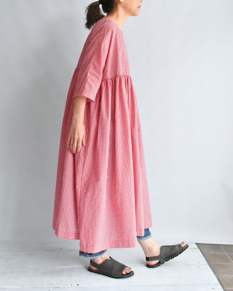 Ruffle Dress in RedGingham