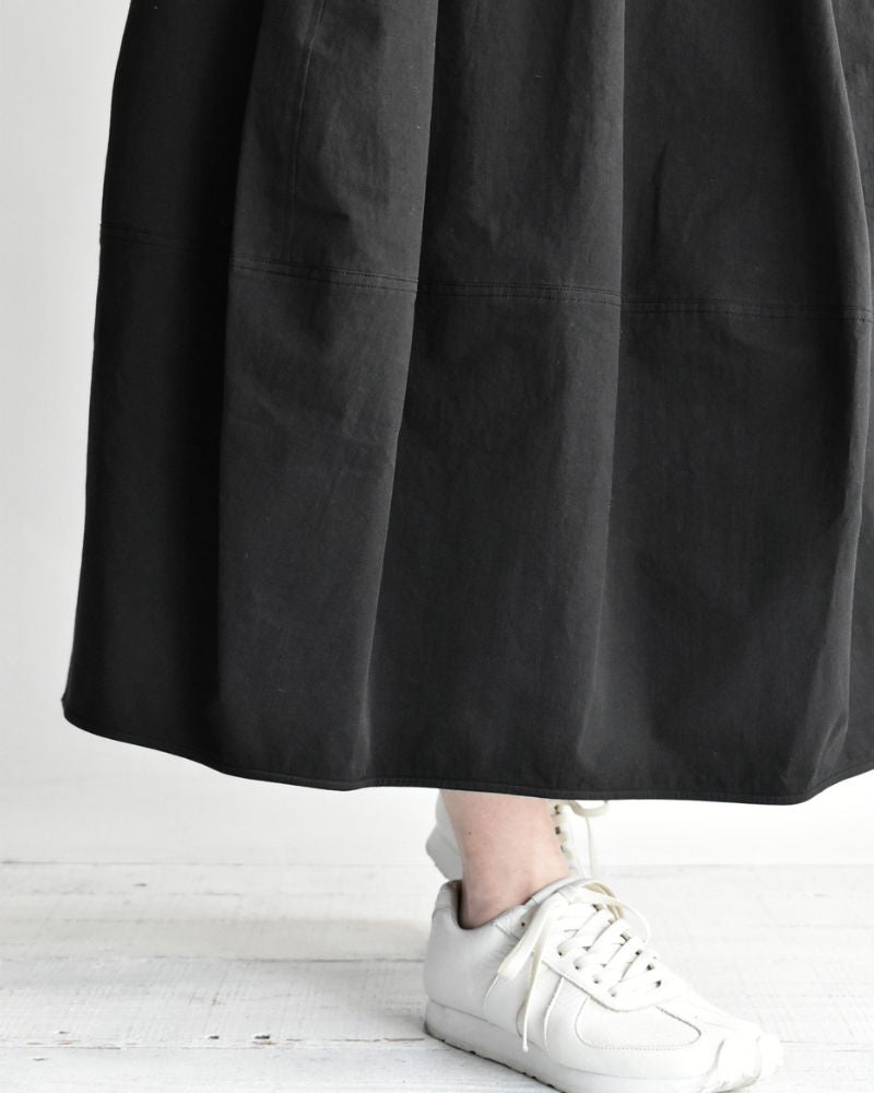 Rib Barrel Skirt in Black