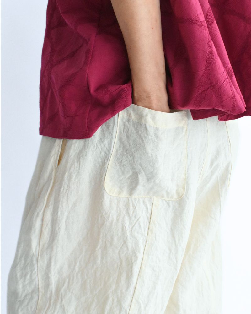40/- Linen Charlie Pants in Milk
