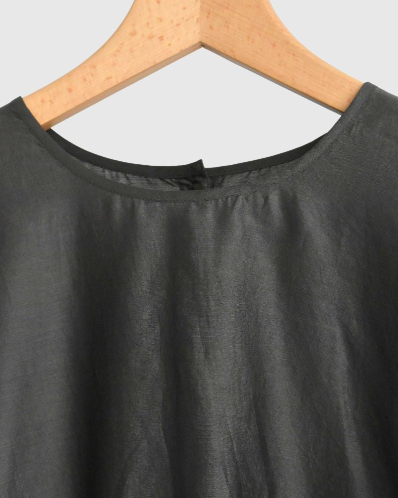 RAHASTHAN TUCK GATHERED PULLOVER in Gray