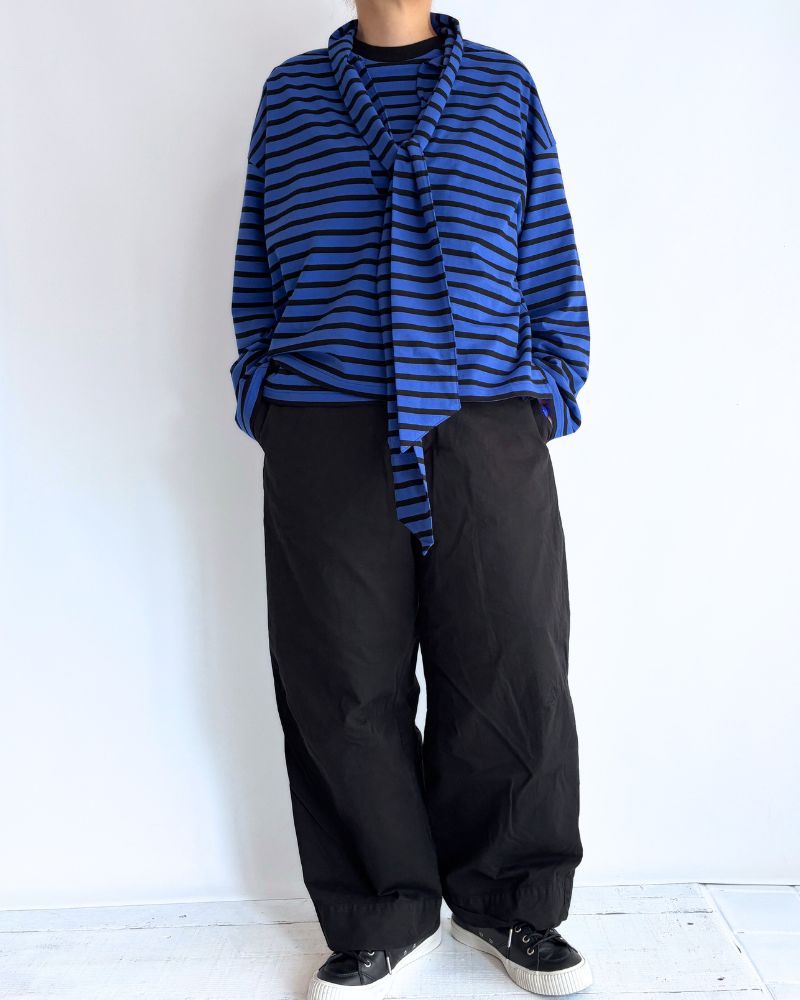 Taco Cotton Border Tie Royal in Navy/Black