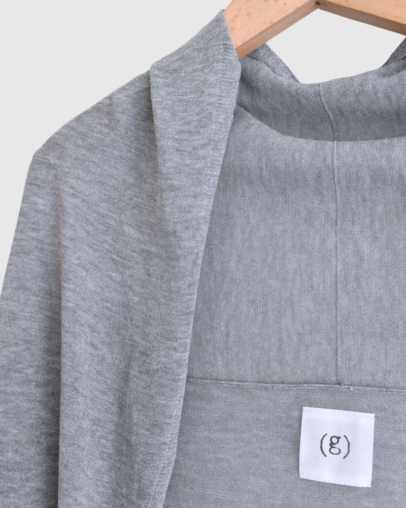 Modal knit cache-coeur in Gray