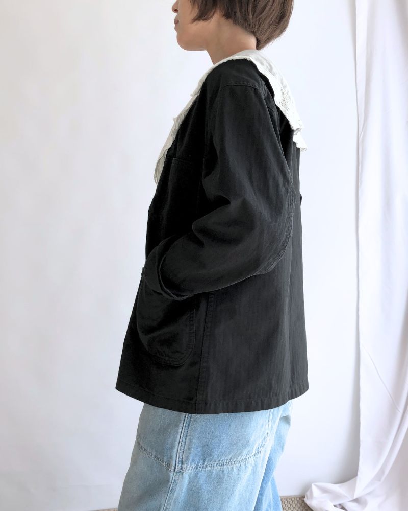 ARMY Herringbone Jacket in Black