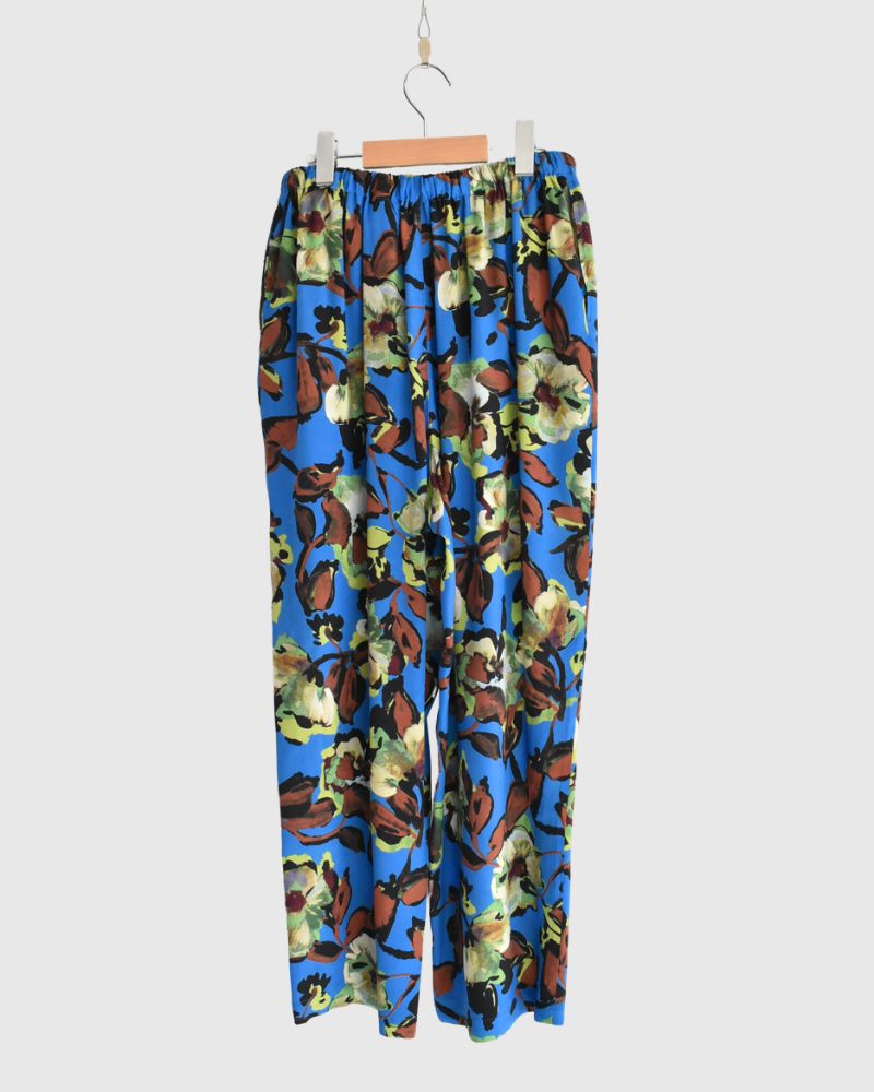 Ipeker Print Easy Pants in BlueBrown