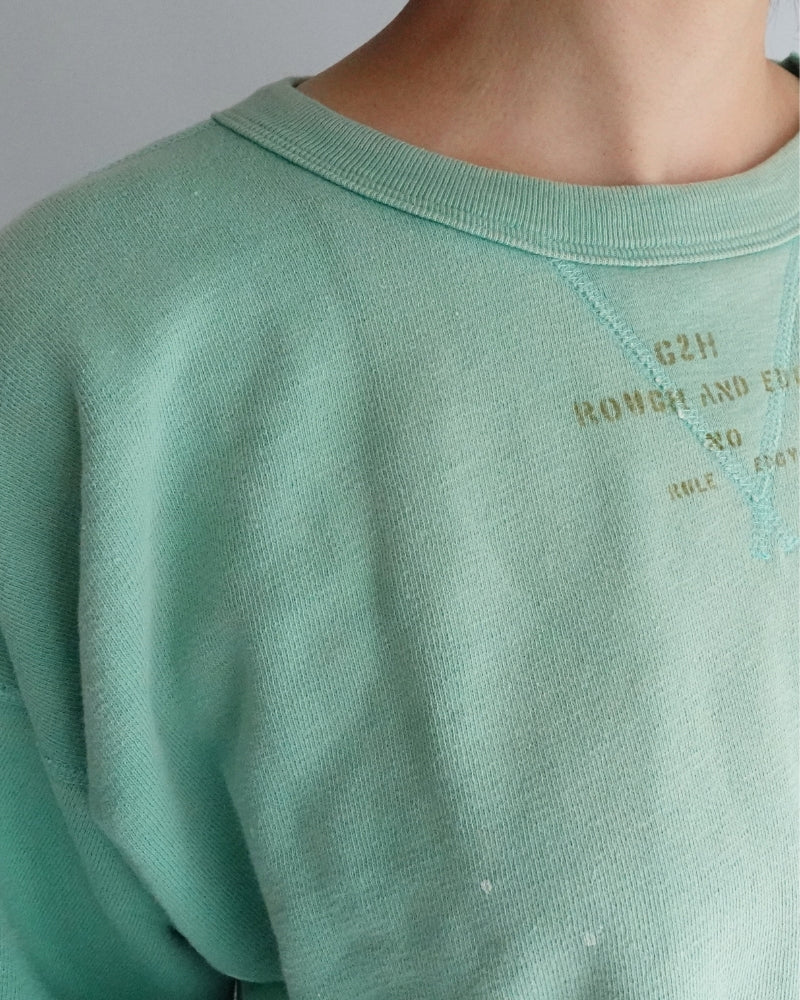 Vintage Sweat Double Gusset Pullover in LightGreen