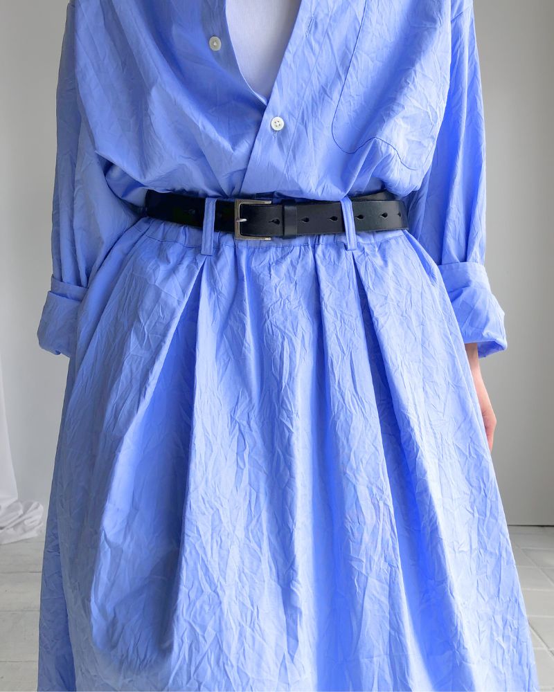 MIRA-CC Tuck Skirt in Sax