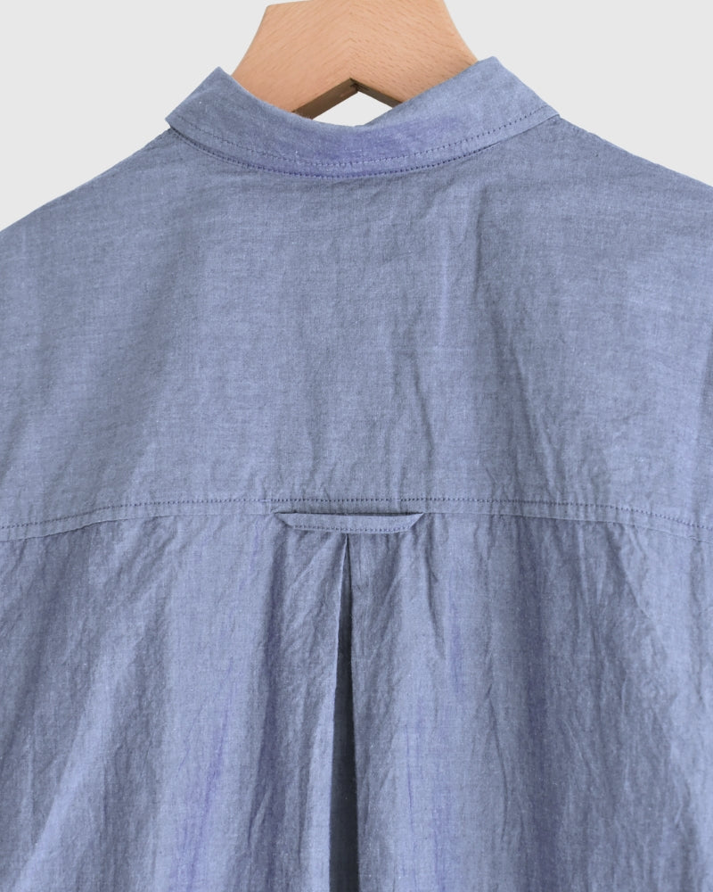 Regular Collar Big Shirt in Blue