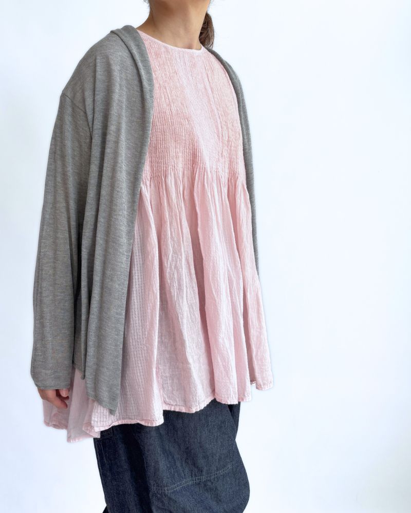 Modal knit cache-coeur in Gray