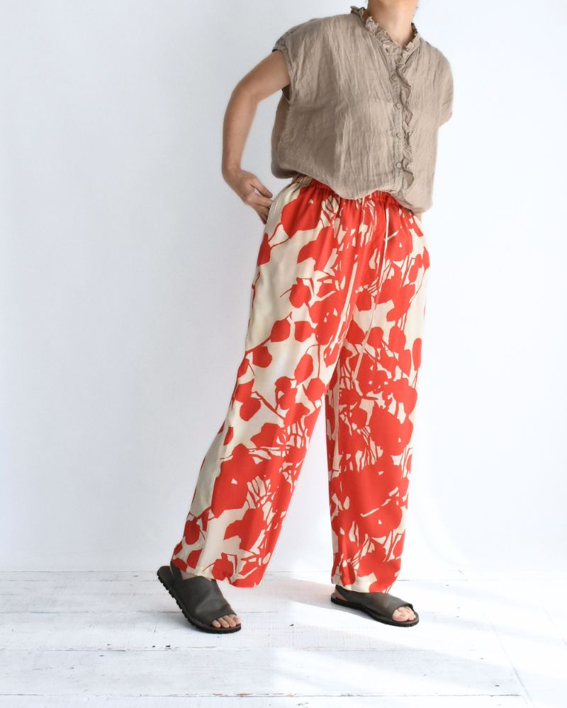 Ipeker Print Easy Pants in Orange