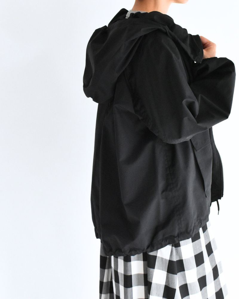 Oversized Hooded Jacket in Black