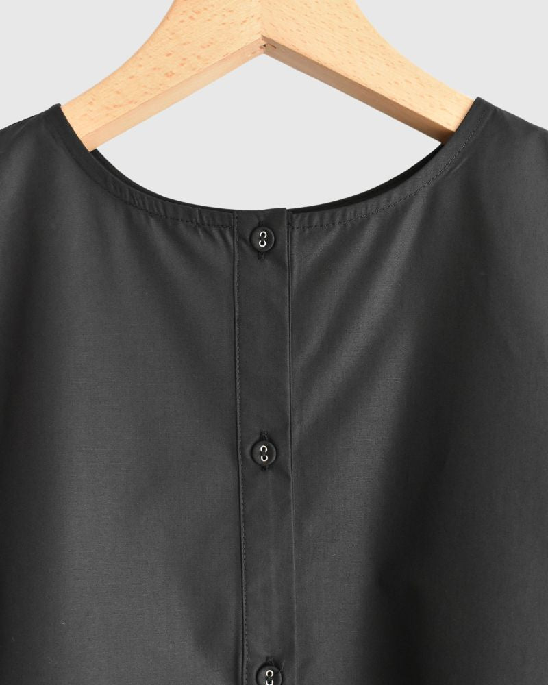 2WAY Tuck Design Top 'UTA' in Black