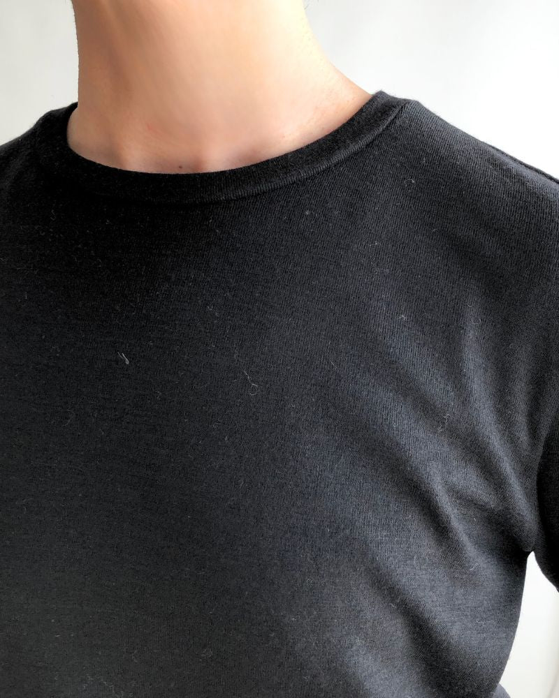 Slim fit crew neck in Black