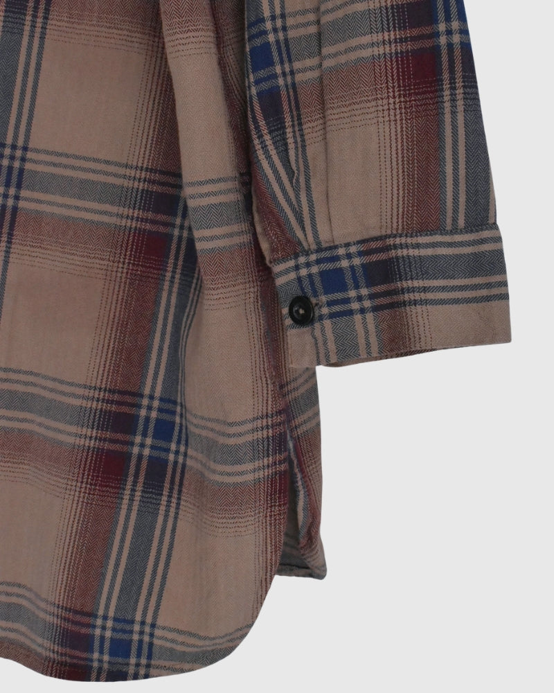 Stand Collar Shirt in Mocha