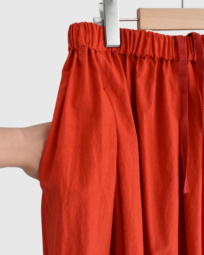 Easy Tuck Skirt in Orange