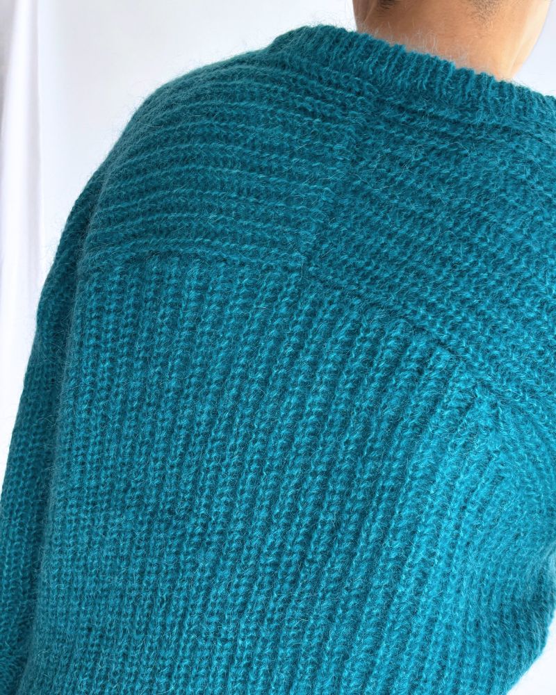 Mohair pullover in Turquoise