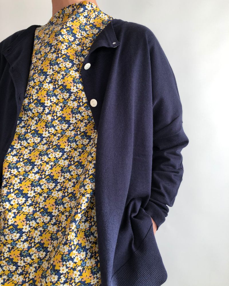 Boat neck blouse (LIBERTY)  in Yellow