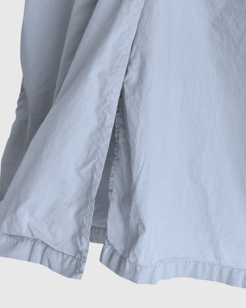 60s COTTON POPLIN OVERDYE BALMACAAN COAT in Blue