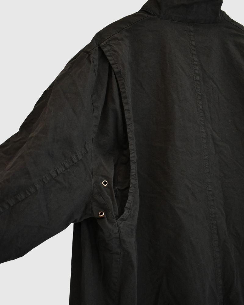 Garment Dye Short Coat in Black