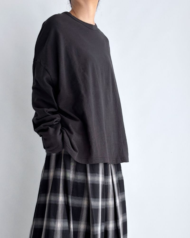 Jersey loose pullover in Black