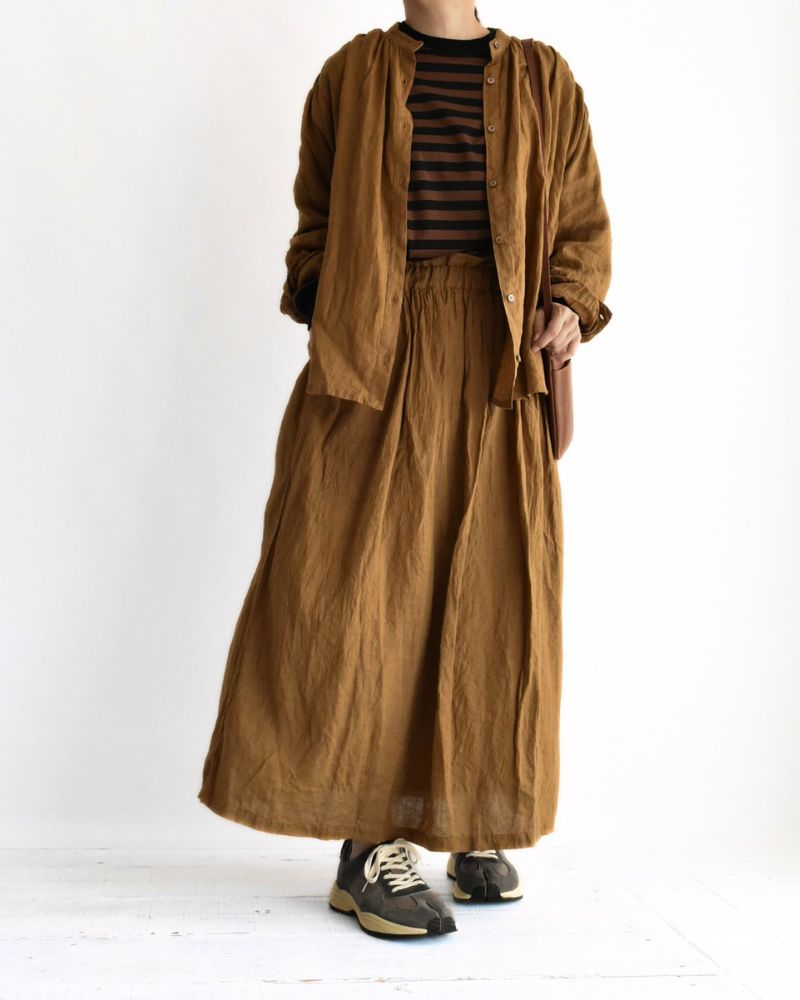 French Linen Shirt in Camel