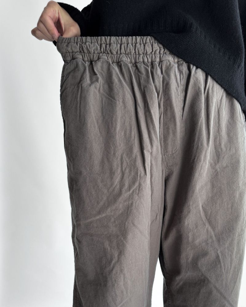 40s ORGANIC POPLIN (OVERDYE) EASY PANTS in SmokeGray