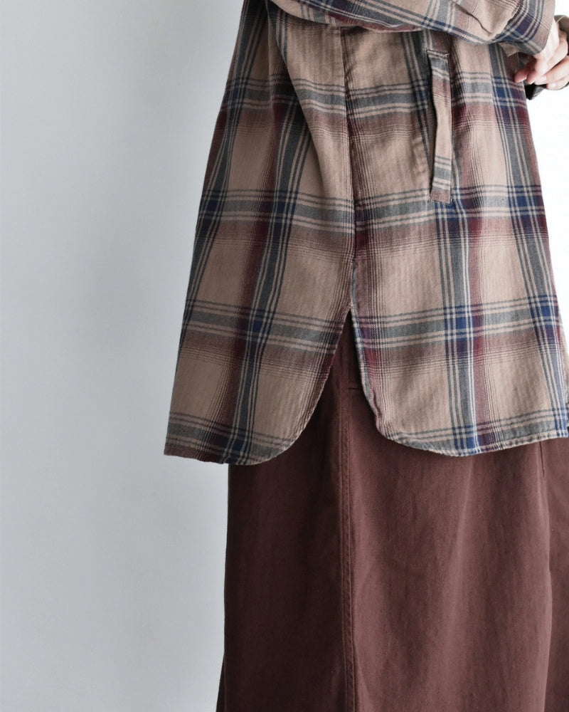 Stand Collar Shirt in Mocha