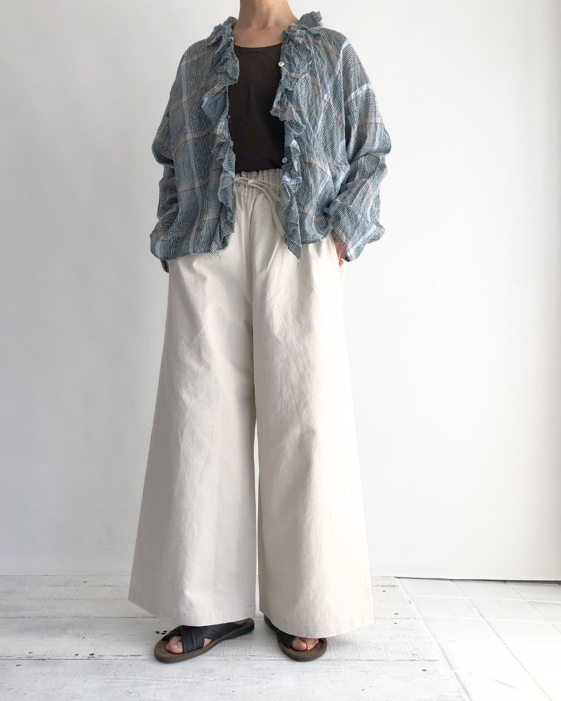 Seamless Side Wide Pants in Natural