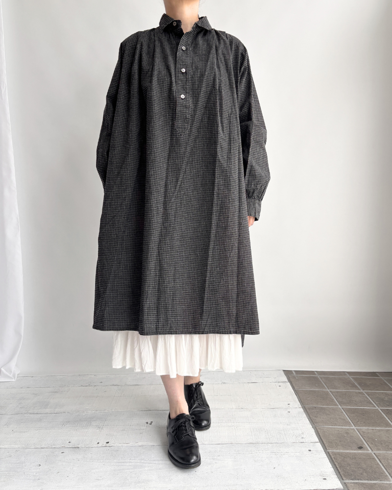 テト麻混 白地 長襦袢 半衿付 未使用 152cm～158cm Js705 Gingham SUMI Shirt Dress – Linen Cotton Blend | ichi