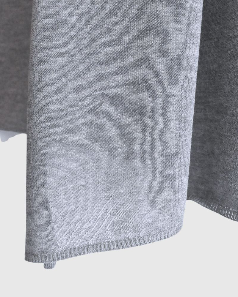 Modal knit cache-coeur in Gray