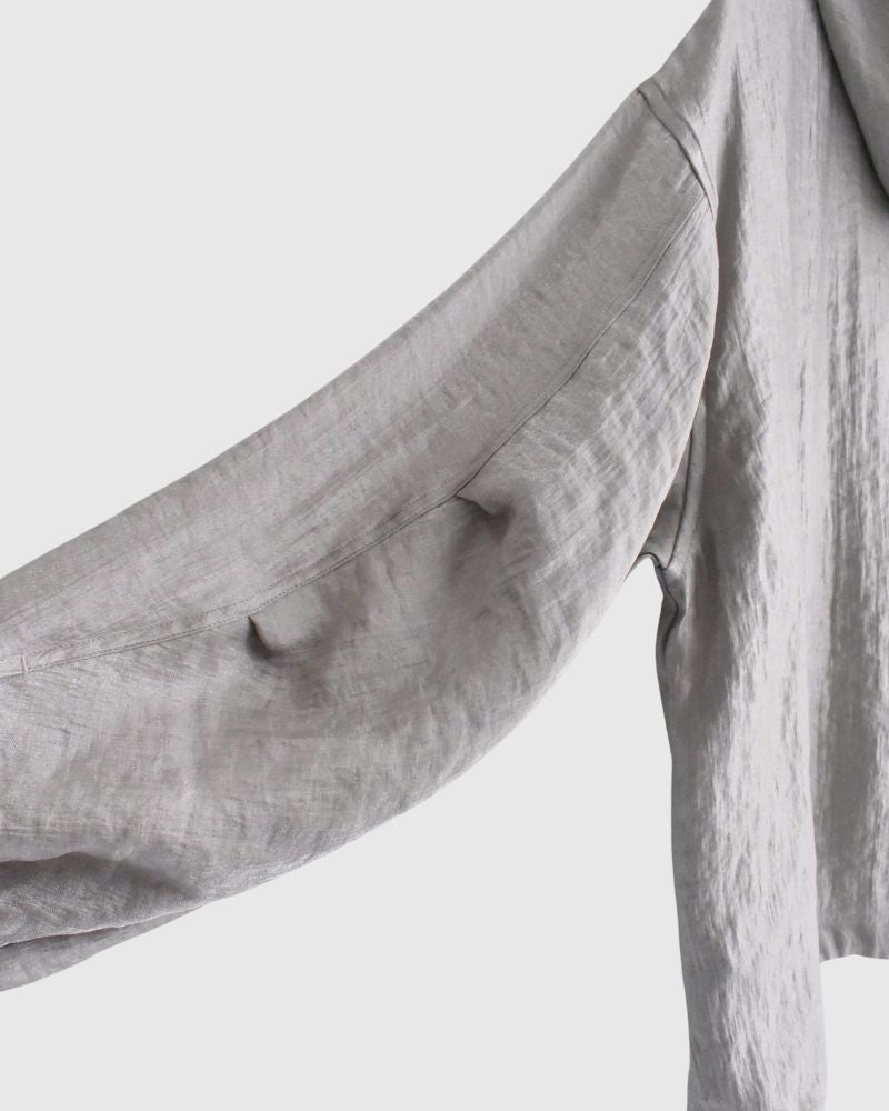 Shiny Hoodie Blouson in LightPurple