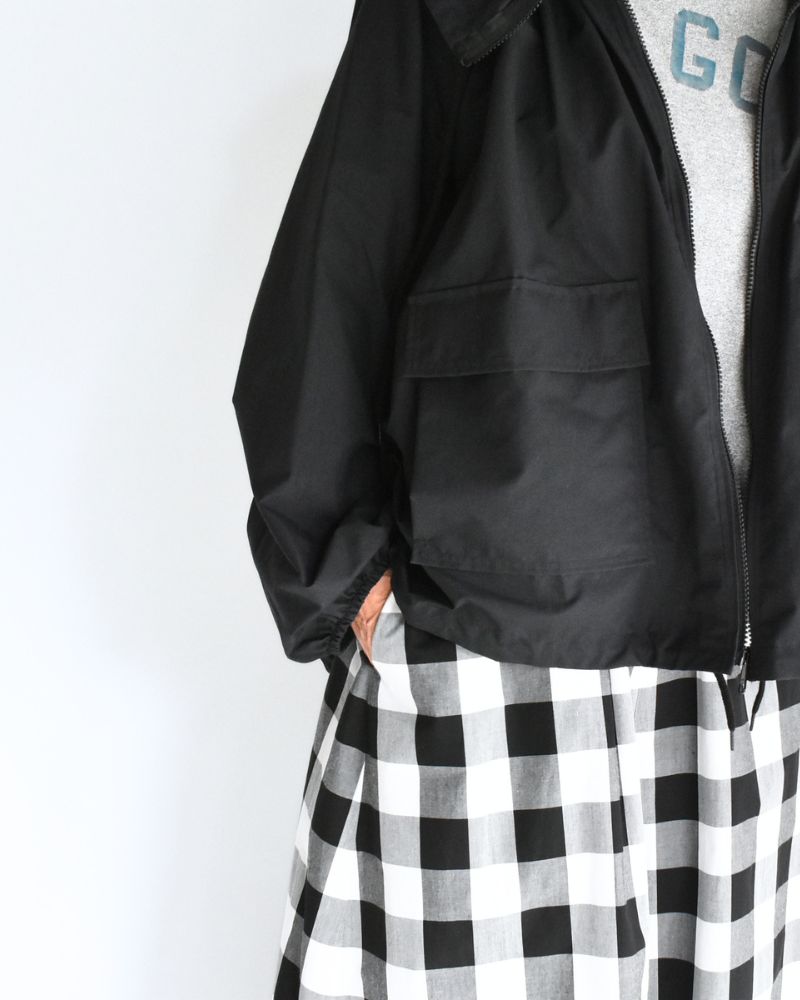 Oversized Hooded Jacket in Black