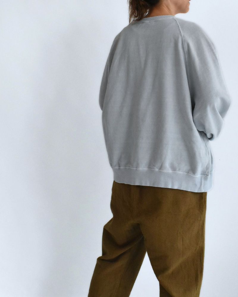 Pigment dye sweatshirt L/S in Blue