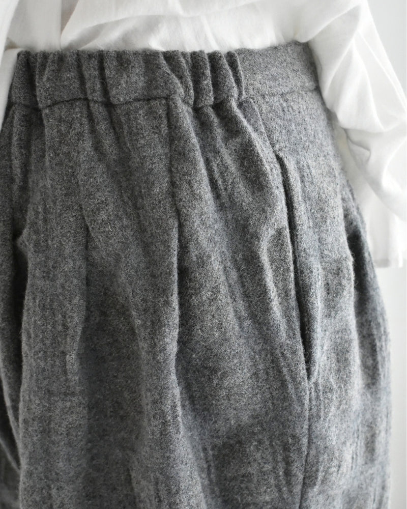 Wool Check Pants in Gray