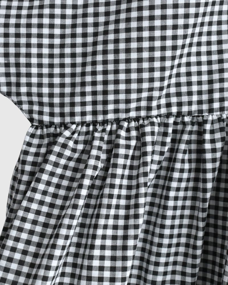 Ruffle Top in BlackGingham