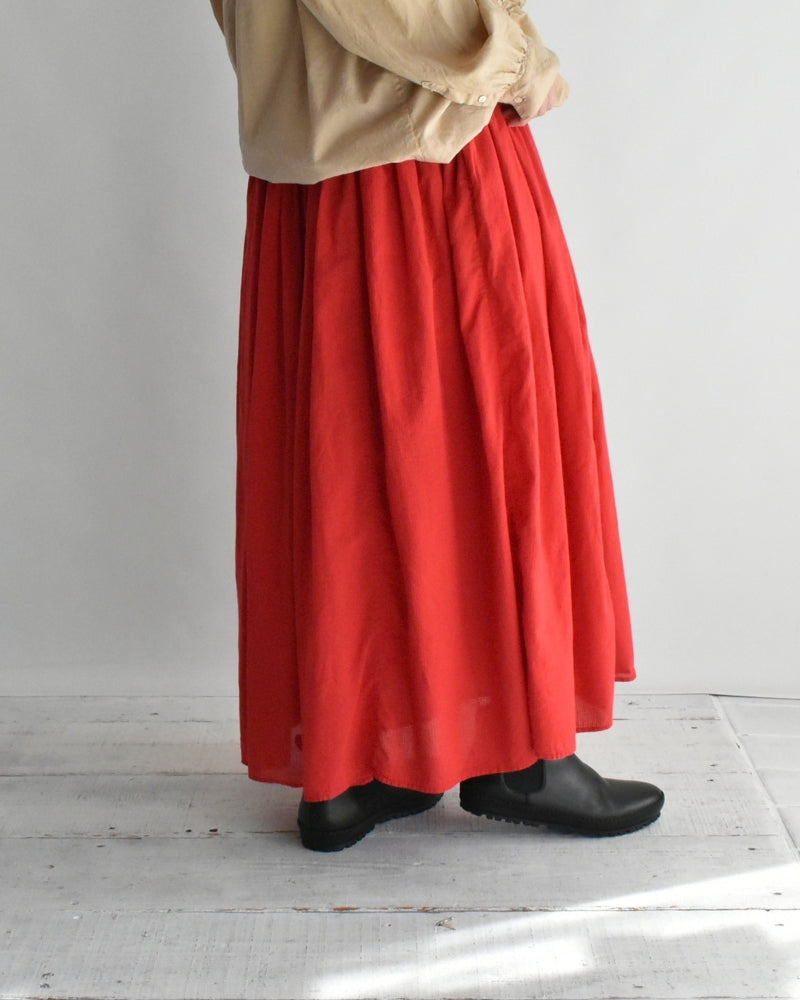 Rajasthan Gathered Skirt in Red