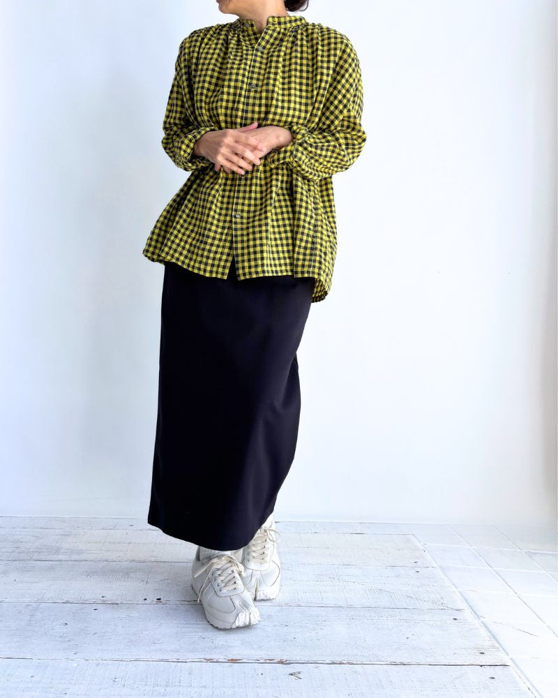 Gingham Check Shirt in Yellow