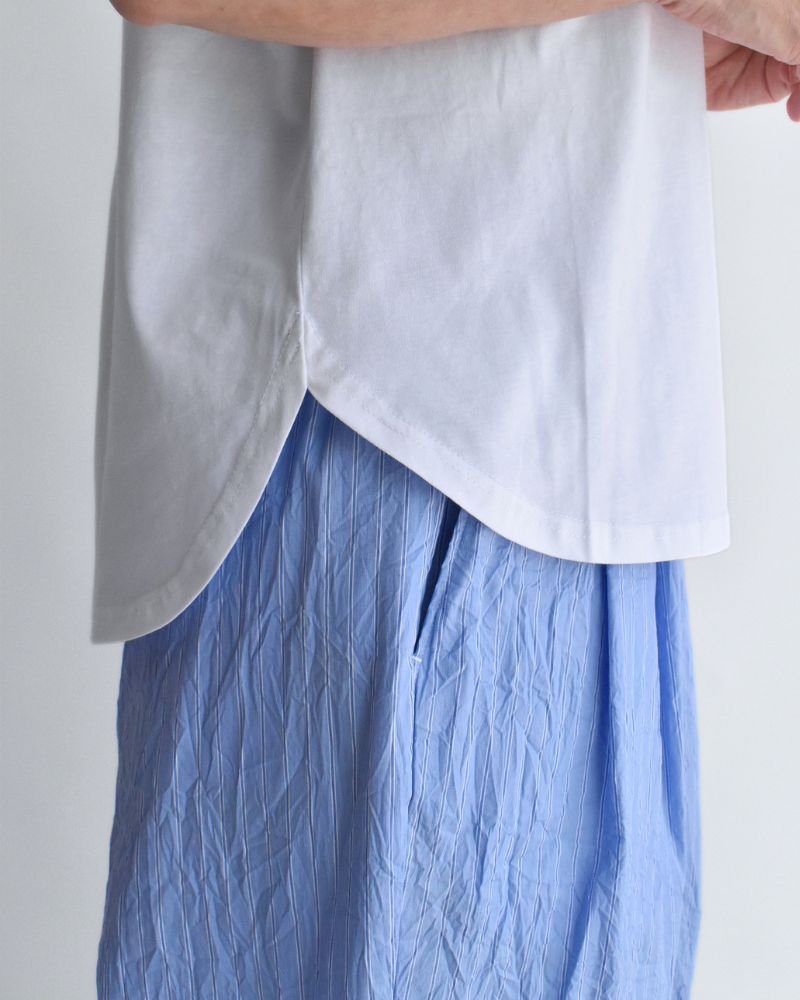 Tulle Embroidered Cotton Jersey Pullover 'NATTI' in OffWhite